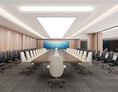 Modern Meeting Room Meeting Table and Chair 3d model