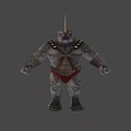 Rhino Game Movie Character With Spiked Armor Straps And Wrist Guards