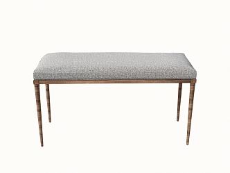 Modern sofa stool simple bench 3d model