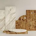 Wooden And Marble Cutting Boards With Holes Various Shapes Kitchen Tools