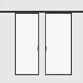 Modern Glass Sliding Doors With Sleek Black Frames For Contemporary Interior Design