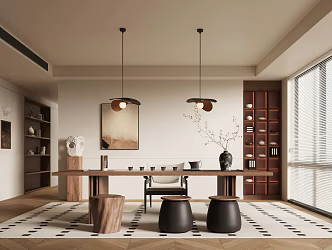 Modern Tea Room Study 3d model