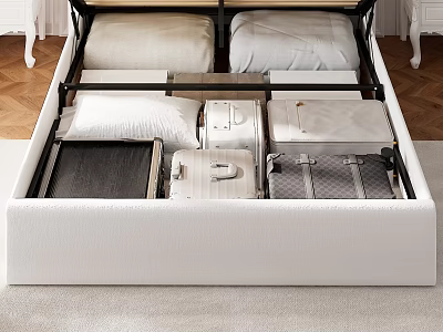 Modern White Bedside Table With Functional Storage Compartments For Bedroom 3d model