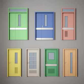 Modern swing door 3d model