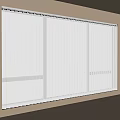 Modern White Slatted Curtains In Bright Room With Natural Light And Clean Design