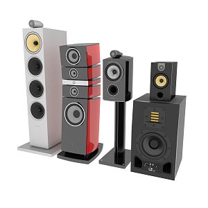 Modern Audio Combination Speaker Vertical Audio Home Theater Audio Bluetooth Mini Audio Desktop Audio Multimedia Player Equipment 3d model