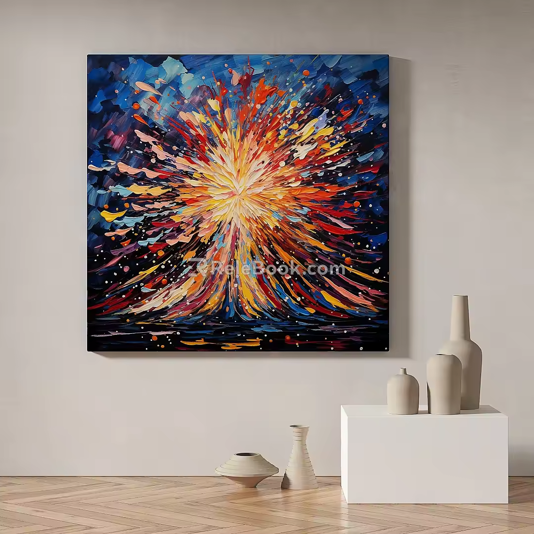 Simple abstract decorative painting 3d model