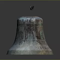 Ancient Bronze Bell With Intricate Carved Patterns And Rustic Surface Texture 3d model