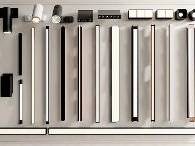 Modern Lighting Combinations With Various Shapes And Different Design Styles For Home Decor 3d model