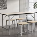 Modern Desks and Chairs Casual Tables and Chairs Folding Tables and Chairs 3d model