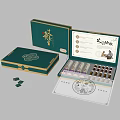 Perfume Cosmetics Luxury Gift Set With Green Box And Small Serum Vials Inside