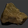 Natural Raw Stone With Brown Yellow Hue And Textured Surface As Decorative Element