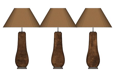 Modern table lampshade boulder 3d model