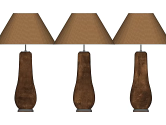 Modern table lampshade boulder 3d model