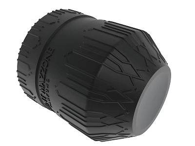 Black Textured Beach Zone Roller With Grip Design For Outdoor Activities 3d model