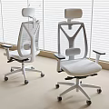 Modern Ergonomic Office Chair With Mesh Back Adjustable Armrests And Wheels