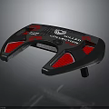 Golf Putter Design With Red Accents Black Frame And MAZEL Logo