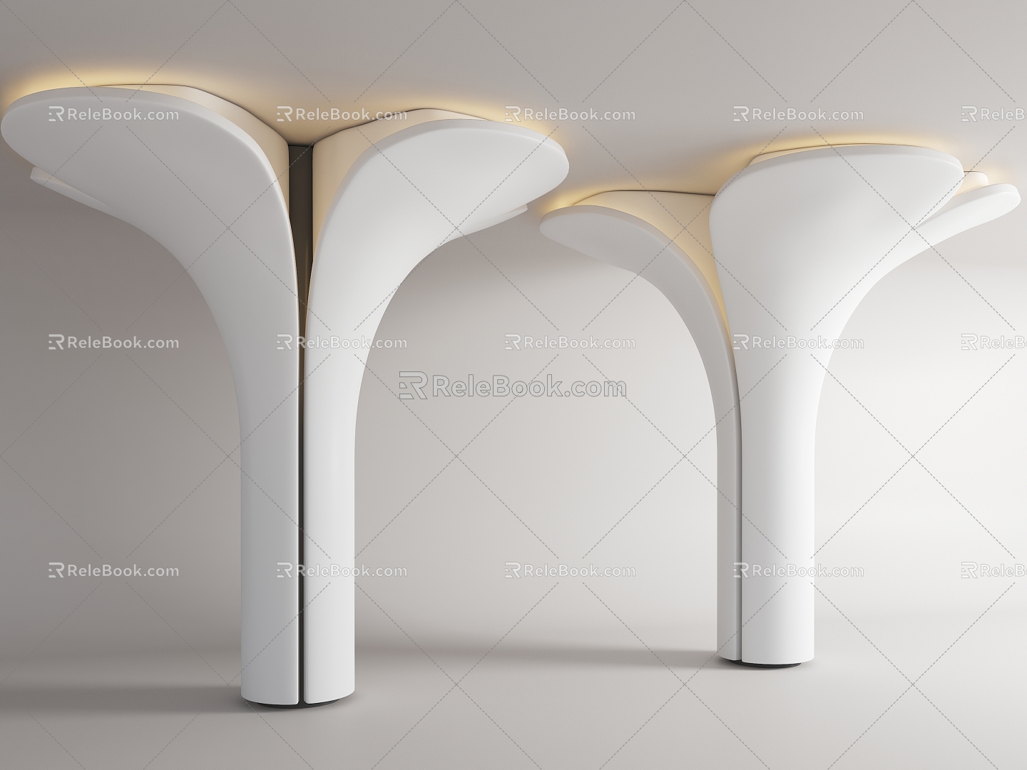 Modern Special-Shaped Column Petal Column Creative Package Column Decorative Column Shape Column Package Column model