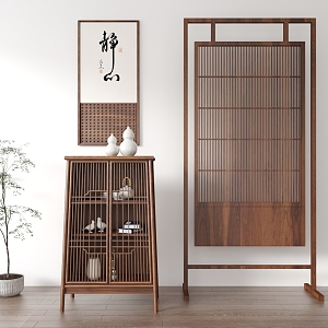 New Chinese Decorative Cabinet Screen Hanging Painting 3d model