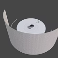 Game Movie Character White Circular Prop With Textured Surface And Central Component 3d model