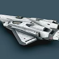 Futuristic Fighter Jet 3D Model With Aerodynamic Design And Detailed Surface Features 3d model