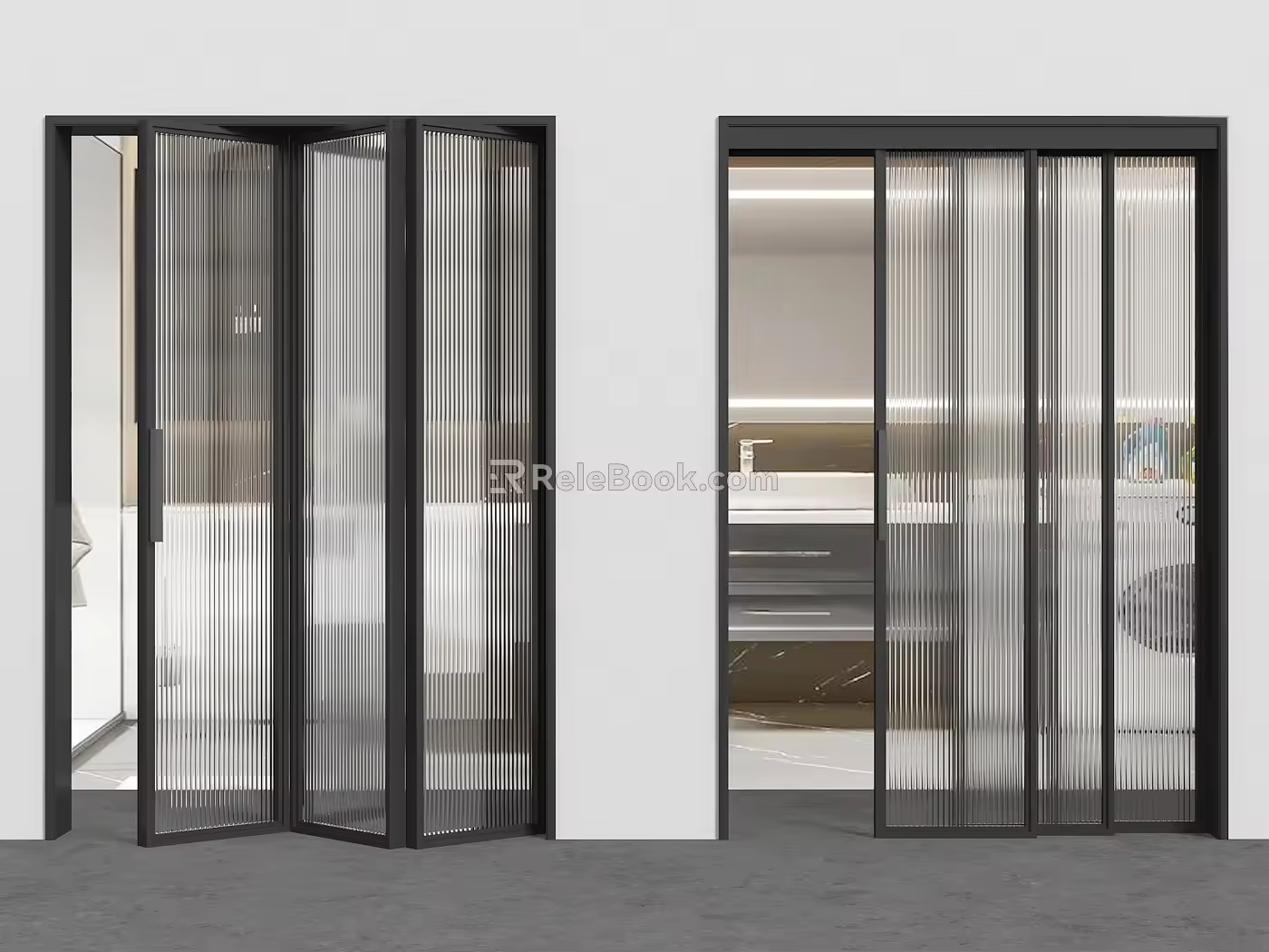sliding door folding door 3d model