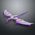Mythical Purple Dragon Fantasy Game Movie Character With Vibrant Wings And Detailed Design