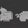 Silver Mechanical Robot Models With Intricate Structural Components And Design
