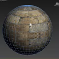 Brick Spherical Component Structure Design With Textured Surface And Layered Patterns