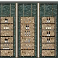 Elegant Modern Wine Cabinet With Marble Shelves And Metal Frame For Wine Storage