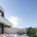 Modern Courtyard Outdoor Courtyard Pool 3d model