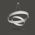 Modern Annular Chandelier with Sleek Circular Design and Soft Lighting for Living Room