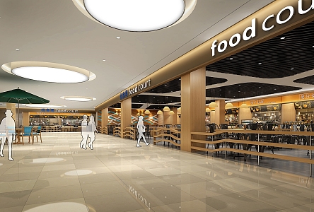 Modern Food City Food City Restaurants 3d model