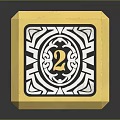 Ornate Golden Cube Featuring Intricate Silver Patterns And Letters I X