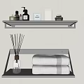 Modern towel rack 3d model