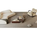 Antique sofa combination 3d model