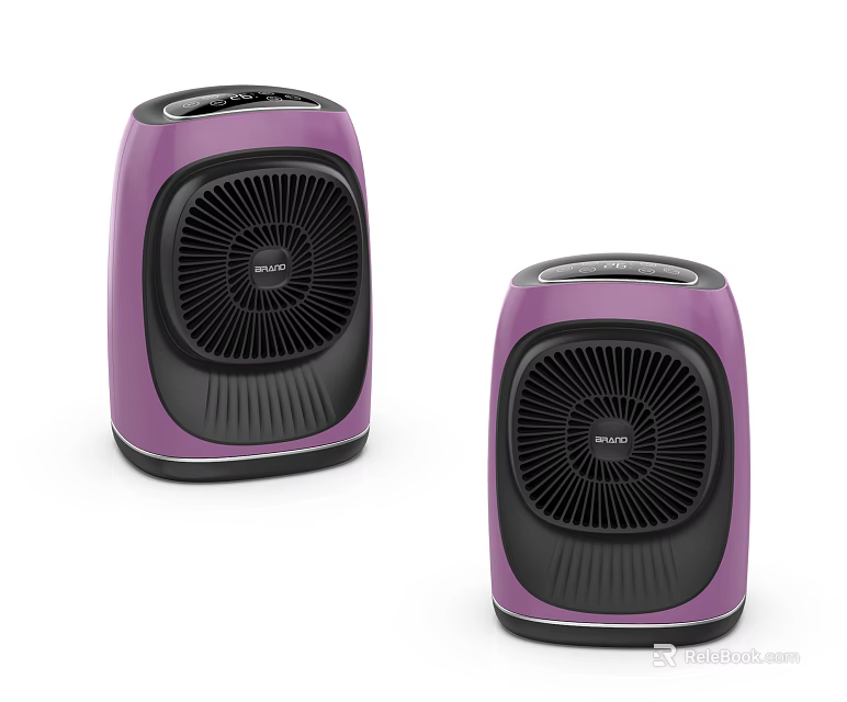 Modern Purple Air Cooler Fans With Sleek Design And Two Units For Home Cooling 3d model 