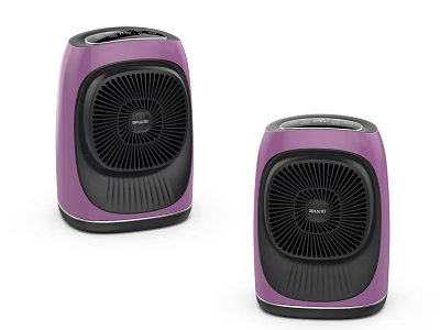Modern Purple Air Cooler Fans With Sleek Design And Two Units For Home Cooling 3d model