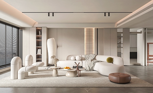 Modern Minotti living room 3d model