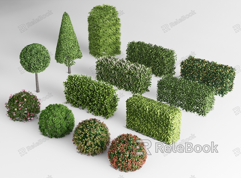 shrub hedge square shrub greenbelt plant combination isolation belt shrub ball shrub model