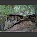 Natural Rock Interior With Stone Cave Hollow And Textured Stone Walls