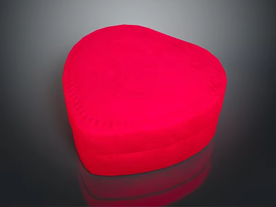 Red Heart Shaped Decorative Ornament Box Set For Home Tabletop Decoration 3d model