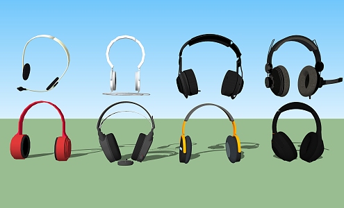 Modern Headphones Digital Headphones 3d model