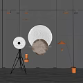 Modern lighting combination floor lamp 3d model