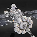 Advanced Modular Spacecraft With Solar Panels Antenna And Propulsion Modules