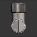 Metal Threaded Elbow Pipe Fitting As Industrial Plumbing Equipment With Ribbed Ends