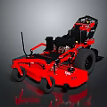 Red Riding Lawn Mower With Powerful Engine And Sharp Cutting Blades
