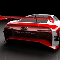 Sleek Audi Race Car With Red White Black Livery 192 Number And Aerodynamic Design