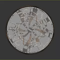 Modern Round Glass Top Stool With Brass Metal Legs And Ring Design