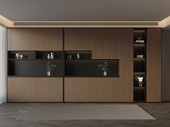 01 Cabinet Italian Minimalist Wine Cabinet 3d model